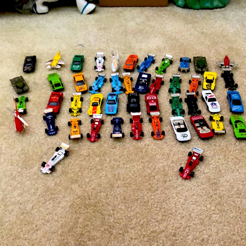 Set of cheap toy cars